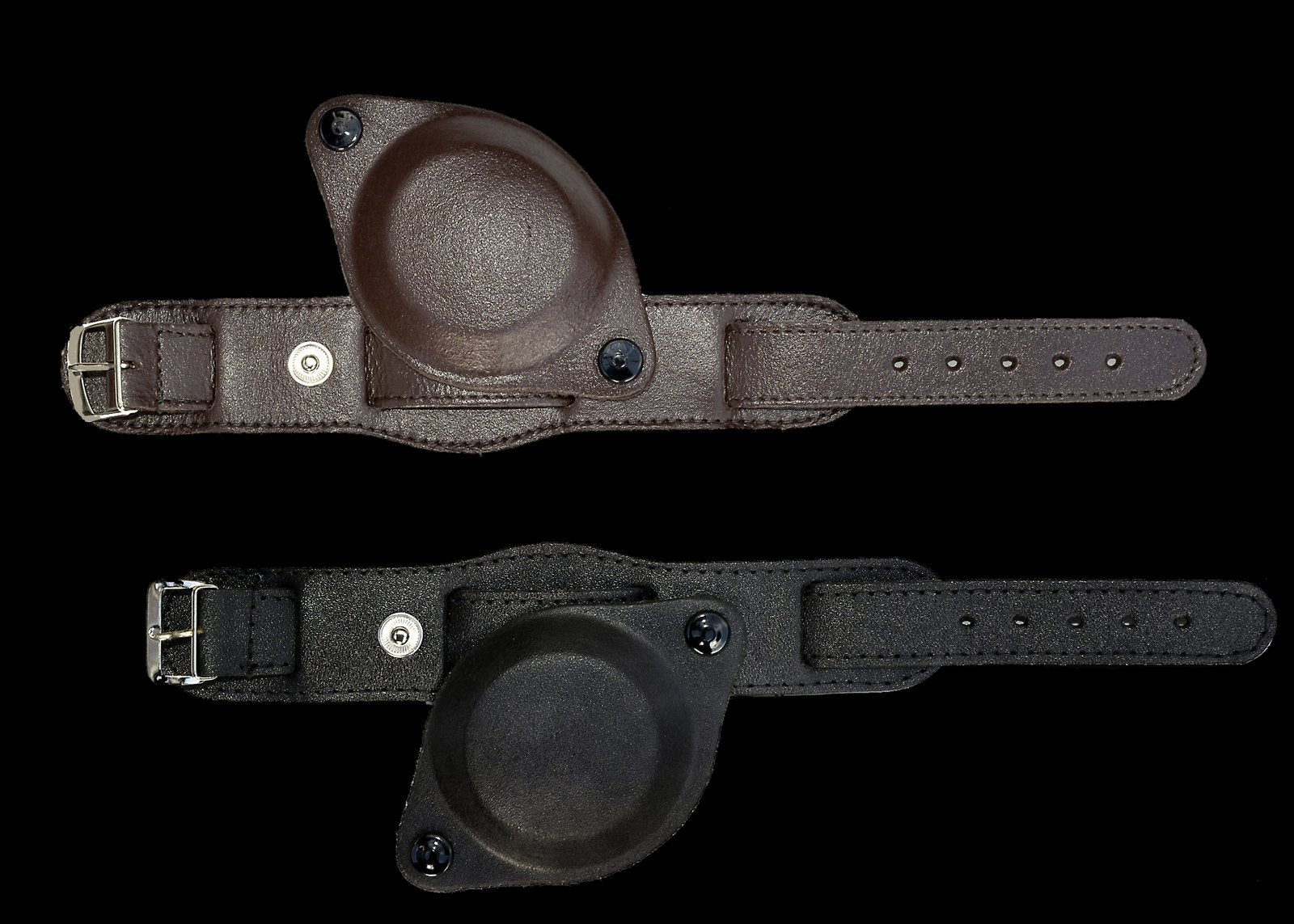20mm Black 1950s Pattern Leather Military Watch Strap with Protective Face Cover - Slight Seconds to Clear at just 25% of the normal price!