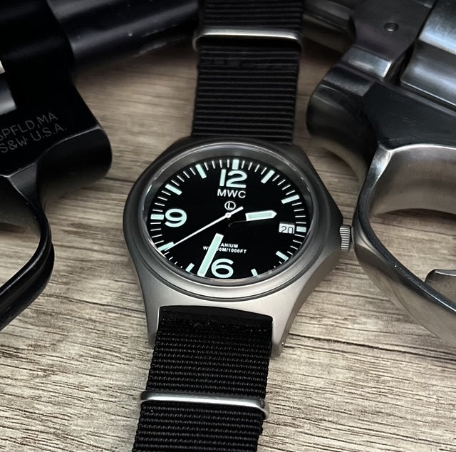 MWC Titanium Military Watch, 300m Water Resistant, Sapphire Crystal and 10 Year Battery Life - NATO NSN Number: 6645-99-847-7565