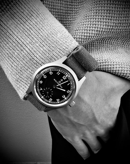 MWC 1940s/1950s "Dirty Dozen" Pattern General Service Watch with Sapphire Box Crystal and 21 Jewel Automatic Movement