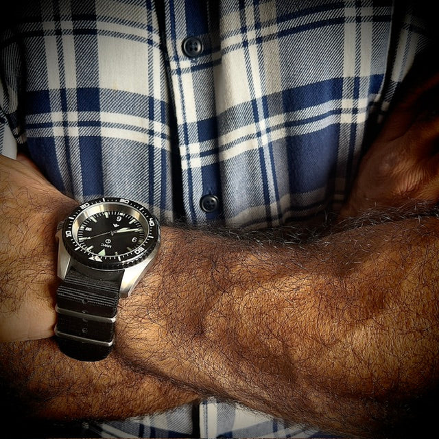 Military Divers Watch Stainless Steel (Automatic) 12 Hour Dial with Sapphire Crystal and Ceramic Bezel