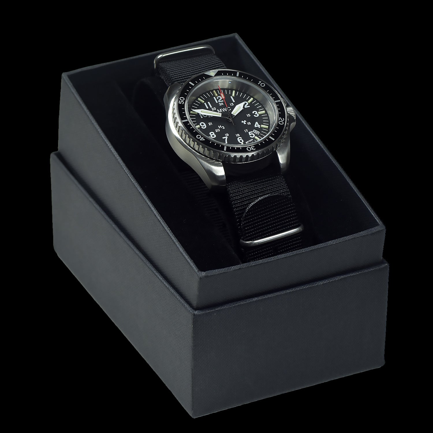 MWC Stainless Steel Automatic Military Divers Watch - Tritium / GTLS Illumination, Sapphire Crystal and 60 Hour Power Reserve