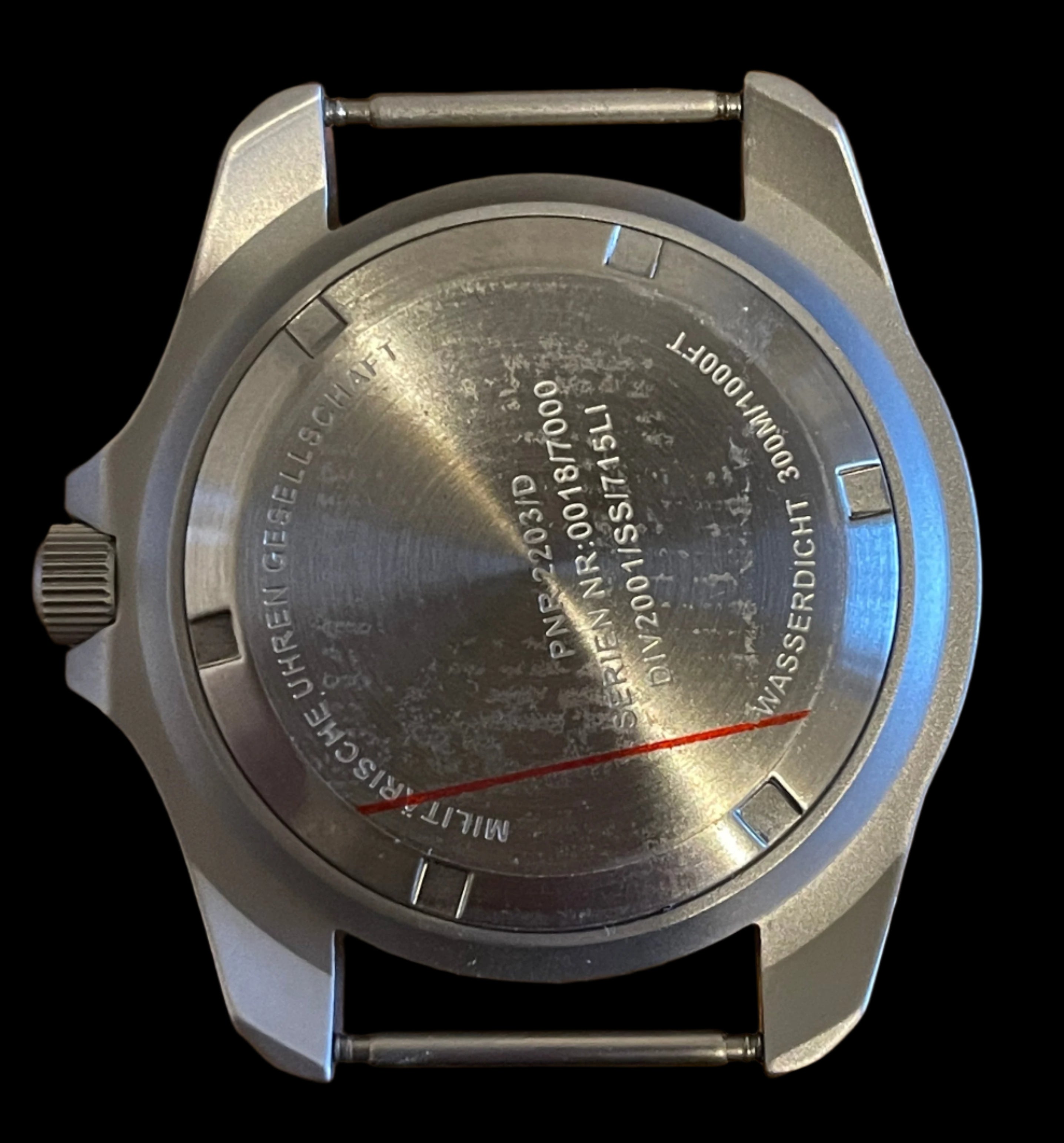 Pair of Watch Pins Designed to Create the Appearance of a Military Watch with Fixed Solid Bars