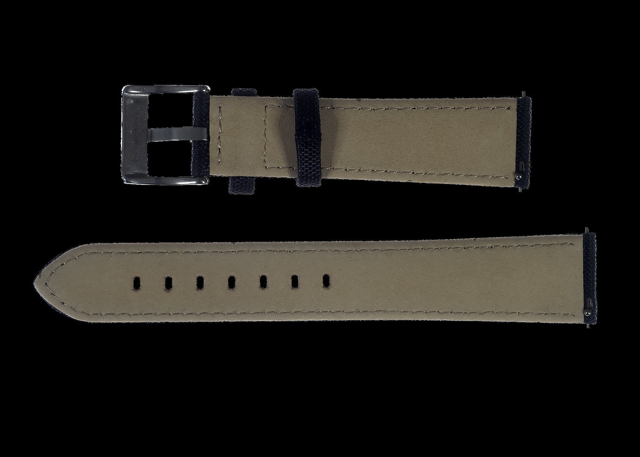 22mm Black Sailcloth CORDURA® Watchstrap