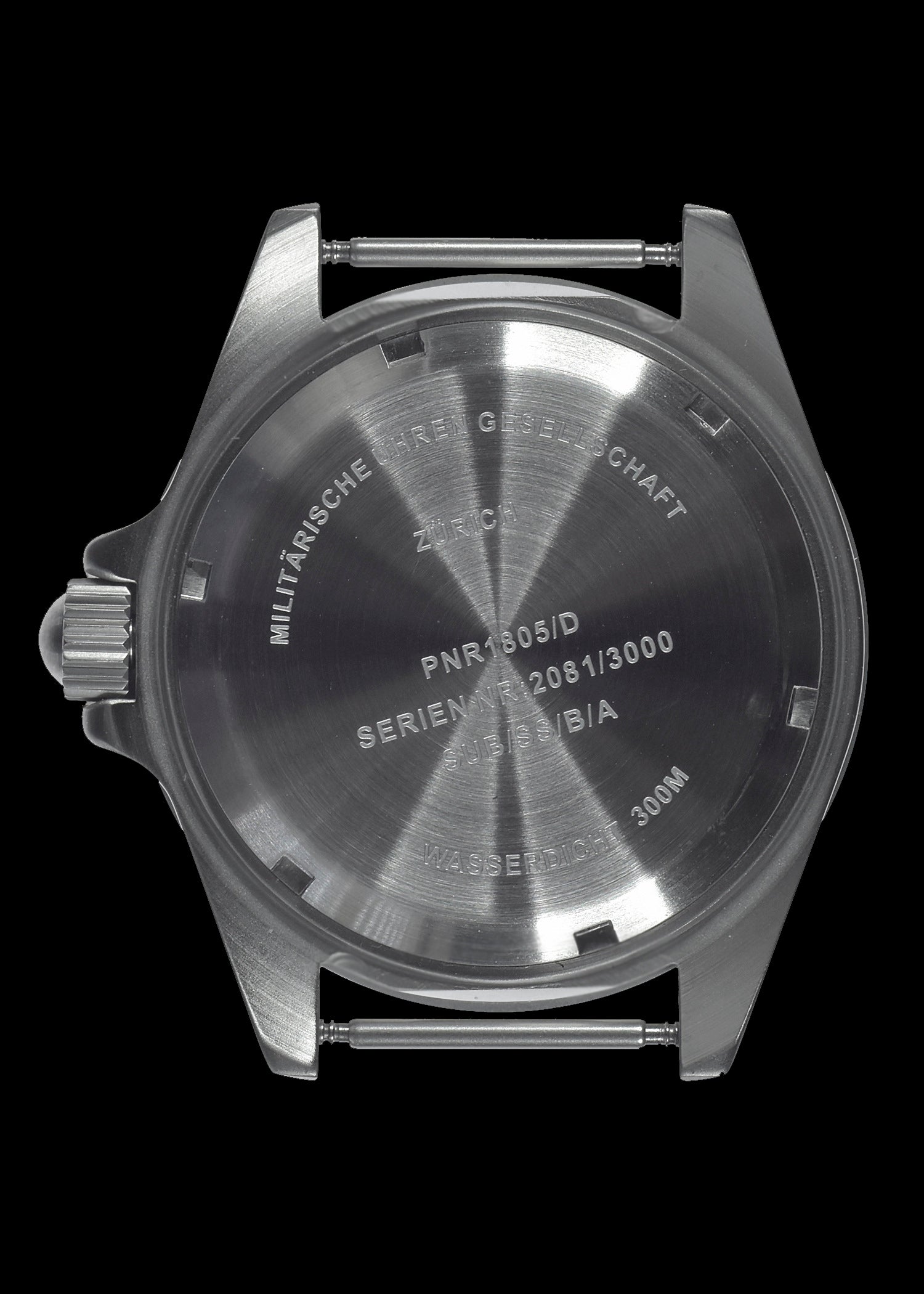 MWC Stainless Steel GMT (Dual Time Zone) Military Watch with Sapphire Crystal and Ceramic Bezel on NATO Strap