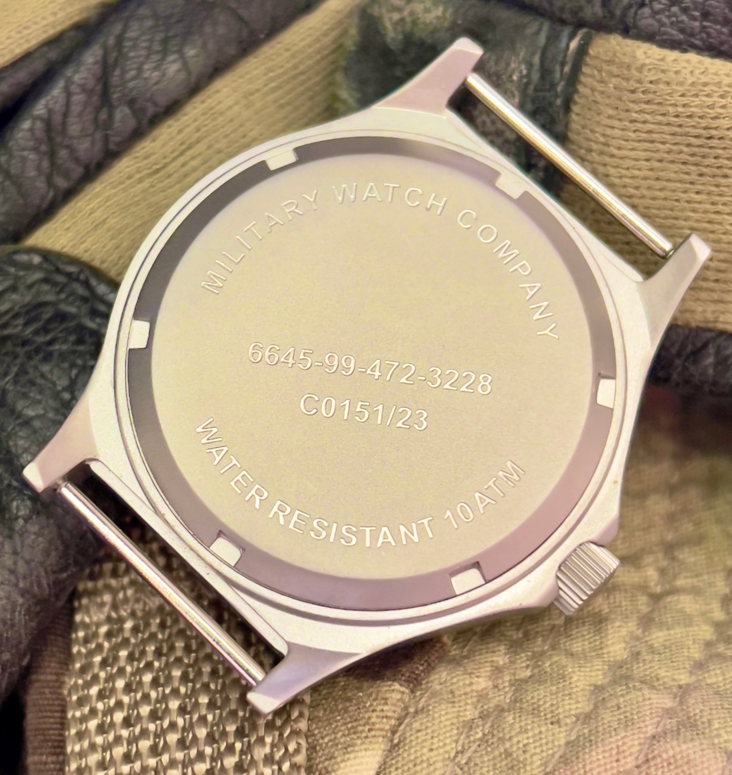 MWC G10 100m / 330ft Water resistant Stainless Steel Military Watch with Sapphire Crystal - NATO Stock Number: NSN 6645-99-472-3228