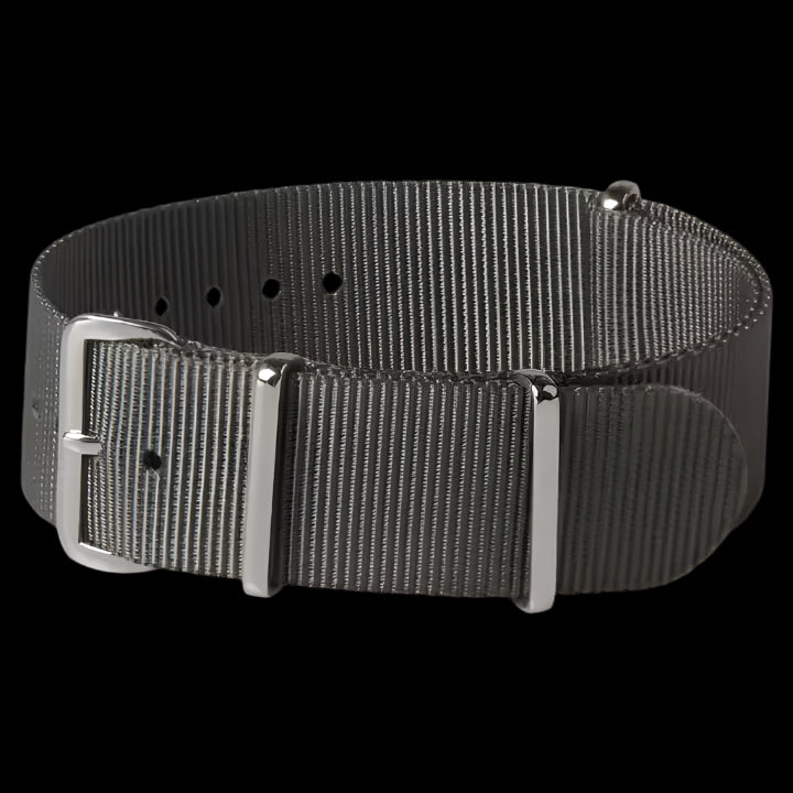 18mm Admiralty Grey NATO Military Watch Strap in Ballistic Nylon with Stainless Steel Fasteners